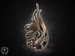 fish pendant 3D print model