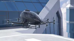 Futuristic Hovercraft-Style Air Vehicle Black Simplified 3D model