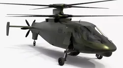 Futuristic Military Helicopter 3D model