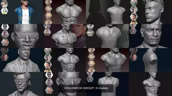 HOLLYWOOD GROUP 3D Model Pack