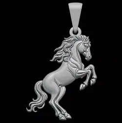 Horse Pendant Detailed Relief 3D print model