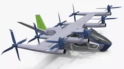 Hyundai S-A2 eVTOL Aircraft Mobility Concept Rigged for Maya 3D model