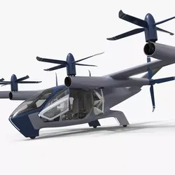 Hyundai S-A2 eVTOL Aircraft Urban Mobility Concept Rigged 3D model