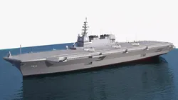 Izumo Class Maritime Carrier with US Navy Sea Kings on Water 3D model