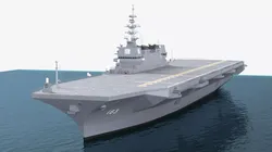 Izumo Class Maritime Defense Vessel on Water 3D model