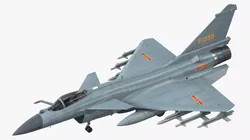 J-10 Fighter Jet Rigged for Cinema 4D 3D model