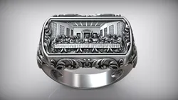 Jesus Christ The Last Supper Leonardo Pattern Signet 3D print model