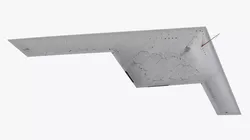 Low Observable Strategic Aircraft Old White Rigged for Cinema 4D 3D model