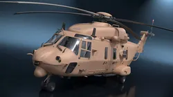 Military Transport Helicopter with Interior Rigged for Cinema 4D 3D model
