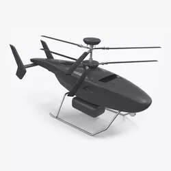 Military UAV Rotorcraft Gray 3D model