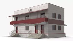 Modular Administrative Building White Facade 3D model
