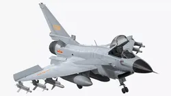 Multirole Combat Aircraft J-10 Fighter Jet Rigged Cinema 4D 3D model