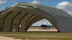 Open Aircraft Shelter Canopy Green 3D model