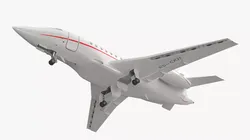 Plane Dassault Falcon 2000 White Rigged for Maya 3D model
