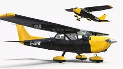 Private Airplane Cessna 172 Rigged for Maya 3D model