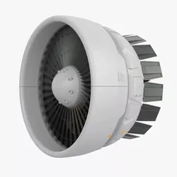 Propulsion Jet Rotor White Rigged for Cinema 4D 3D model