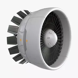 Propulsion Jet Rotor White Rigged for Maya 3D model