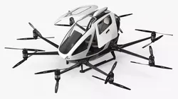 Qiang 217 Passenger Multirotor Aircraft Static Rigged for Maya 3D model