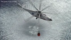 Russian EMERCOM Helicopter Mi-26 with Bambi Bucket 3D model