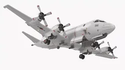 South Korea P3 Orion Anti Submarine Plane Rigged for Cinema 4D 3D model