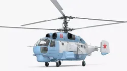 Soviet Kamov Ka-27 Helicopter Simplified 3D model