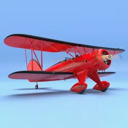 Spirit of 30A Coastal Biplane YMF-5 Manned Rigged Cinema 4D 3D model