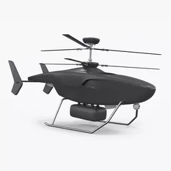 Stealth Recon Drone Gray Rigged for Cinema 4D 3D model