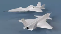 Stealth Unmanned Fighter Jet White Rigged for Cinema 4D 3D model