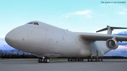 Strategic Military Transport Aircraft In Flight with Interior 3D model