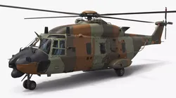 Tactical Support Helicopter Camo with Interior Simplified 3D model