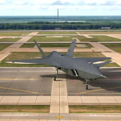 Tactical Unmanned Jet Aircraft Black Rigged for Cinema 4D 3D model