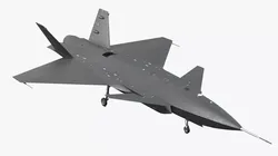 Tactical Unmanned Jet Aircraft Black Rigged for Maya 3D model