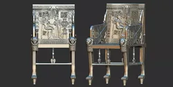Tutankhamun Golden Throne Chair 3d printable model 3D print model