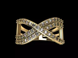 twist diamond ring stl verified 3D print model