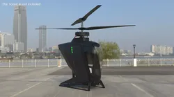 Urban Air Mobility Vehicle Rigged for Cinema 4D 3D model