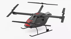US Navy Offshore Cargo Delivery Drone Rigged for Cinema 4D 3D model