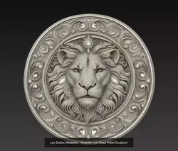 Zodiac Relief Medallion Collection - Astrological Sculptures 3D Model Pack