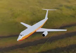 7N7-100 Style Twin-Engine T-Tail Jet - Custom Plane Low-poly 3D model
