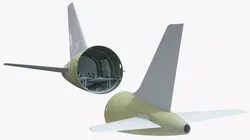 A320 Airbus Rear Fuselage With Tail Unit 3D model