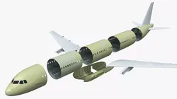 A320 Aircraft Body Structure 3D model