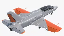 Advanced Combat Trainer Aircraft Gray Rigged 3D model
