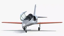 Advanced Combat Trainer Aircraft Gray Rigged for Cinema 4D 3D model