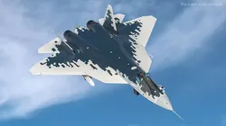 Advanced Tactical Fighter Jet Grey White Camo 3D model