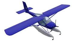 Aeroprakt A-22 Foxbat Amphibious Low-poly 3D model