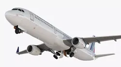 Air France Airbus A321 with Interior and Doors Rigged for Maya 3D model
