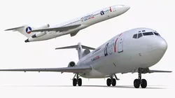Air France Boeing 727 Airliner Rigged for Maya 3D model