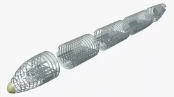 Airbus A320 Aircraft Fuselage Frame 3D model