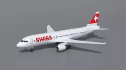Airbus A320 Swiss Air 3D model