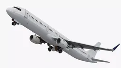 Airbus A321 with Interior and Doors Rigged for Maya 3D model