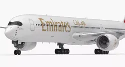 Airbus A350-1000 Emirates Airline Rigged 3D model